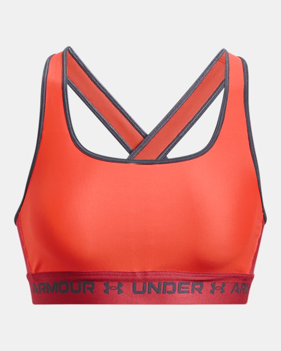 Bra Deportivo Armour® Mid Crossback para Mujer, Orange, pdpMainDesktop image number 10
